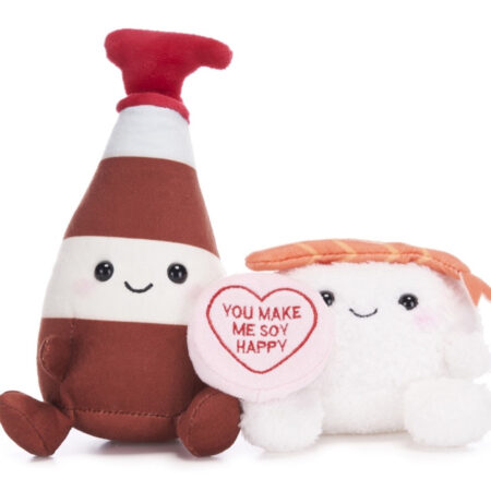 Sojasaus en sushi knuffel - You make me soy happy | Love Hearts