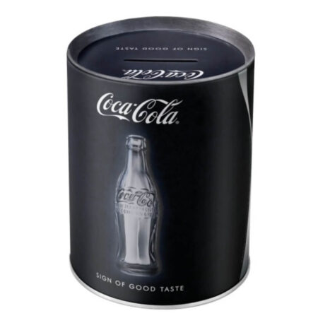 Spaarpot Coca Cola zwart | Nostalgic Art