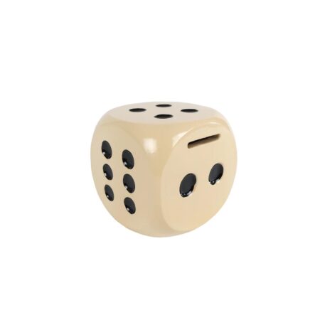 Spaarpot Dobbelsteen poly 10x10x10cm | Merkloos