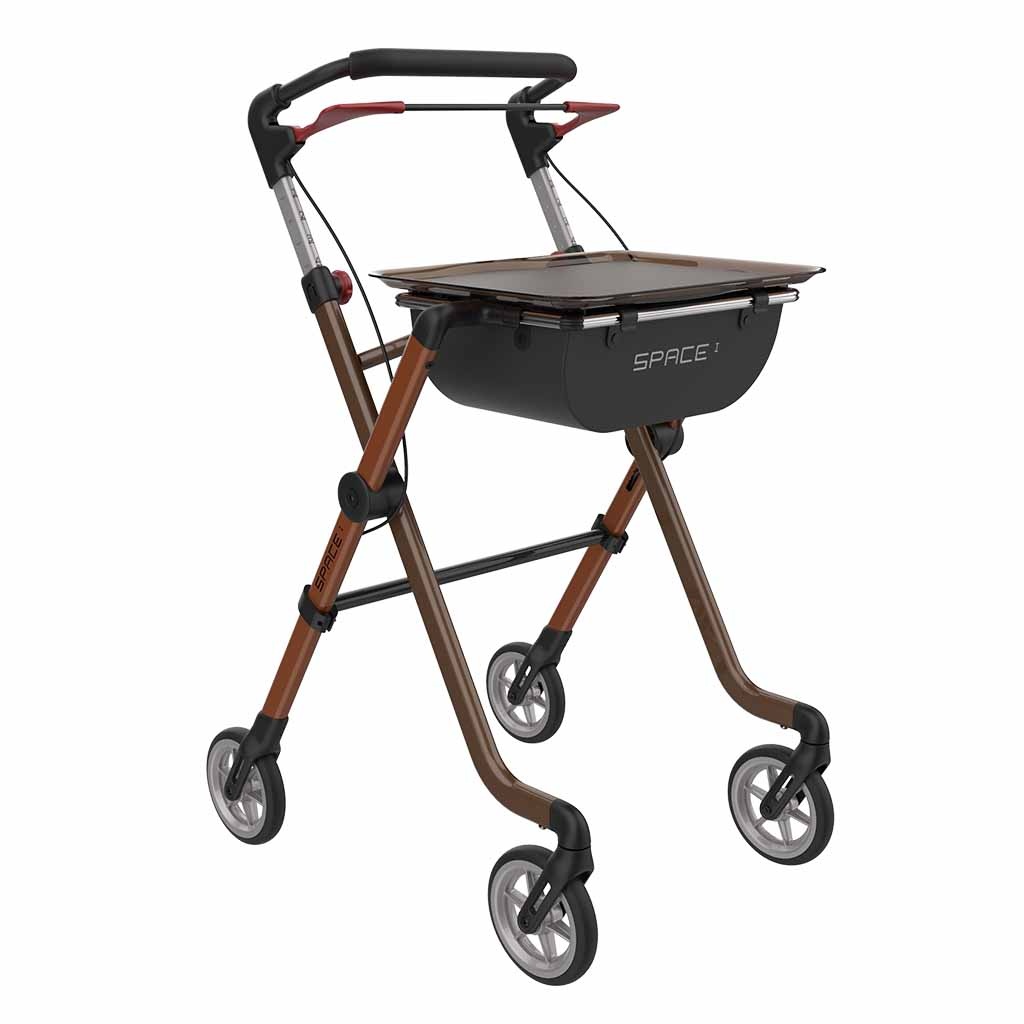 Space-I Binnenhuis Rollator | Kies uw kleur : Toffee & Bruin | Rehasense | Rehasense