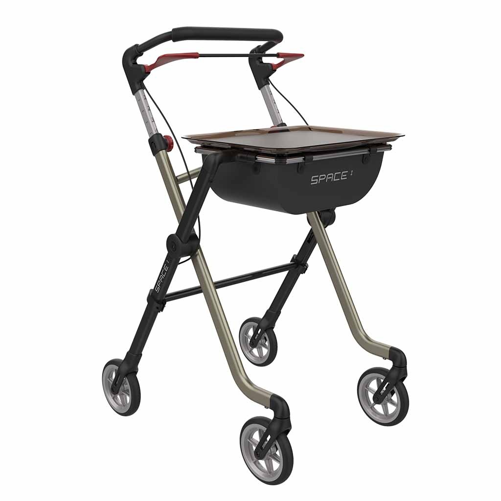Space-I Binnenhuis Rollator | Kies uw kleur : Zwart & Champagne | Rehasense | Rehasense