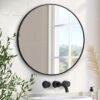 Spiegel Aluminium 50cm Zwart |