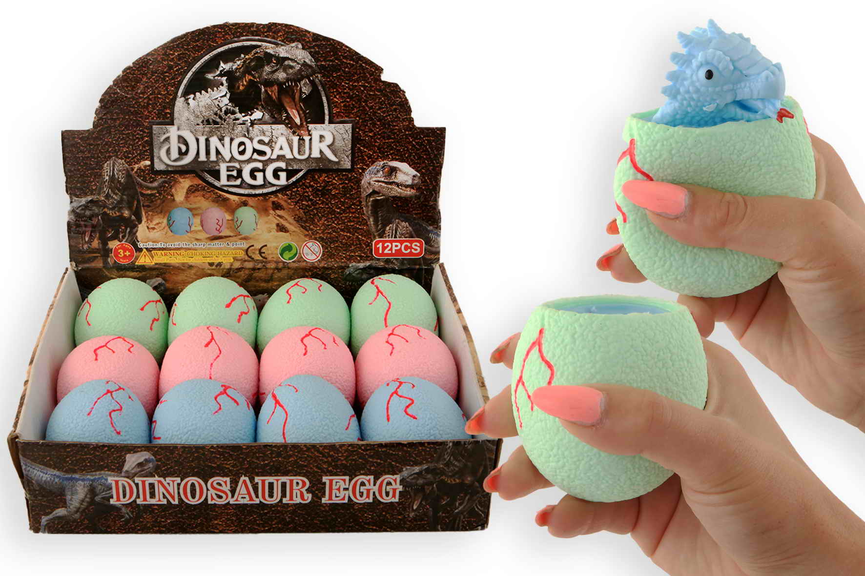 Squeeze dino ei pop up 6cm | Merkloos