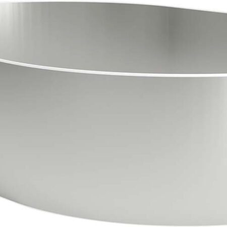 Staalwand ovaal 525 x 320 x 120 cm (met uitsparingen en profielen) | W'eau