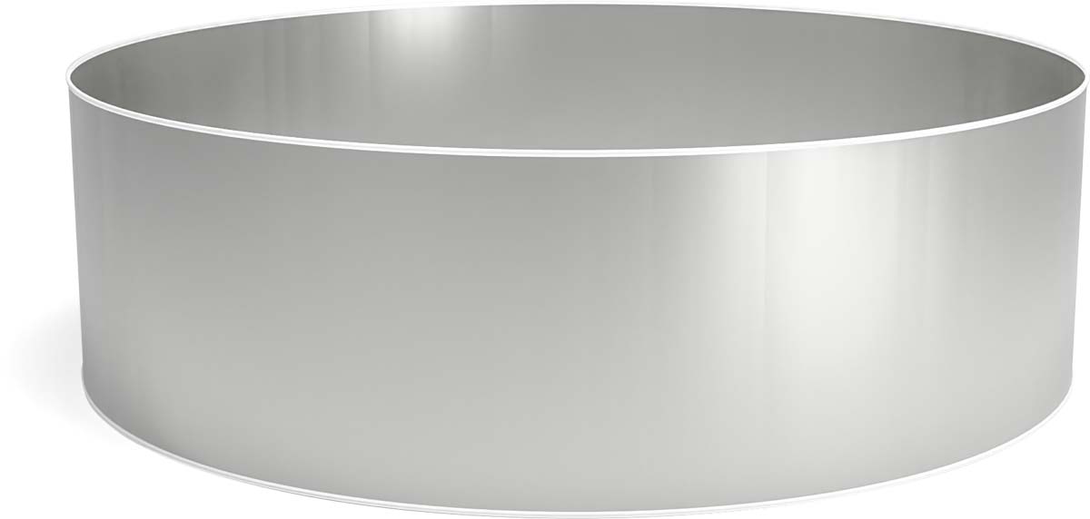 Staalwand rond Ø400 x 150 cm (met uitsparingen en profielen) | W'eau