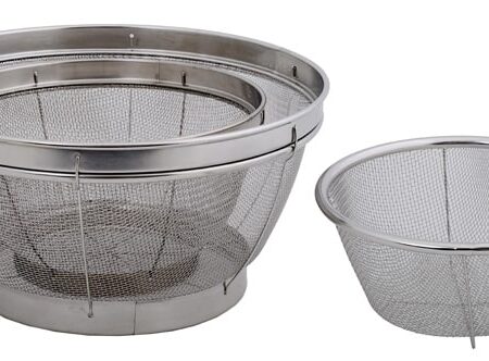 Stalen Zeef Manden Set - 15/19/25cm - 3 Stuks | Tokyo Design Studio