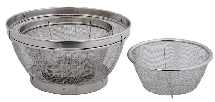 Stalen Zeef Manden Set - 15/19/25cm - 3 Stuks | Tokyo Design Studio