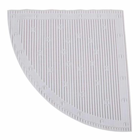 StayPut - Anti-slip douchemat hoek - wit - Waterdoorlatend - Incl. ophanghaak | StayPut