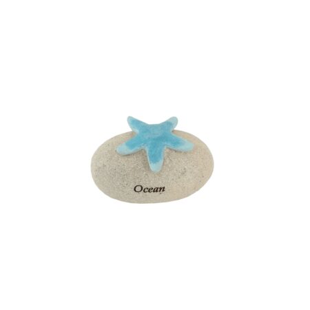 Steen met zeester ocean 8x5x5cm | Gerkimex