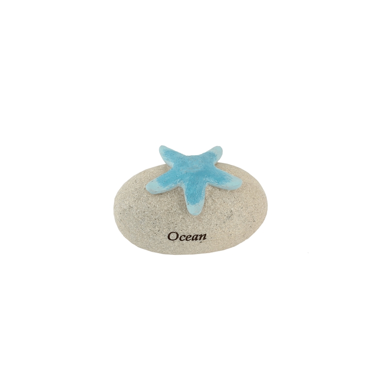Steen met zeester ocean 8x5x5cm | Gerkimex