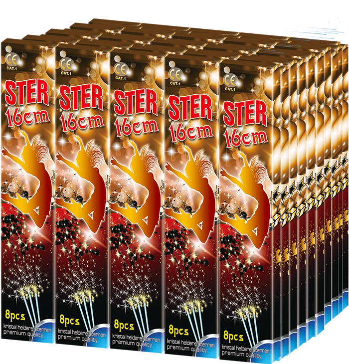 Sterretjes 16cm 50 pak a 8 stuks | Broekhoff