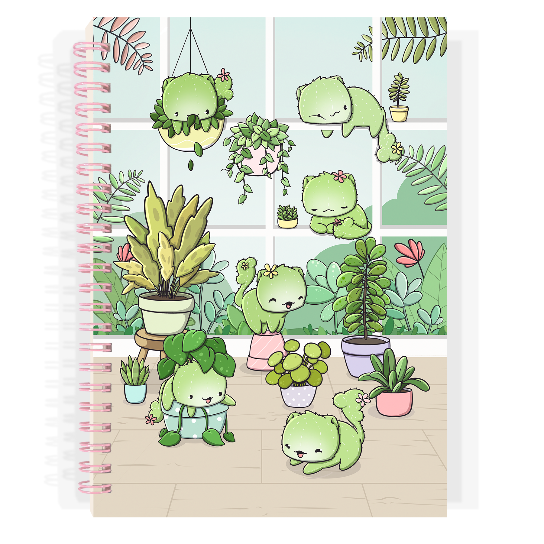 Stickerboek A5 - Cactus Cats | CutieSquad