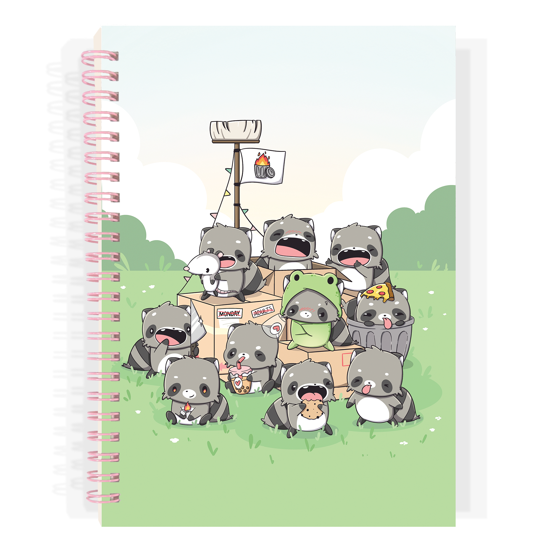 Stickerboek A5 - Raccoons | CutieSquad