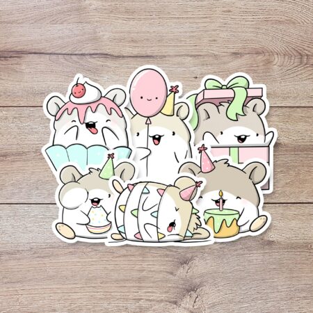 Stickerset - Birthday Hamsters | CutieSquad