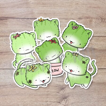Stickerset - Cactus Cats | CutieSquad