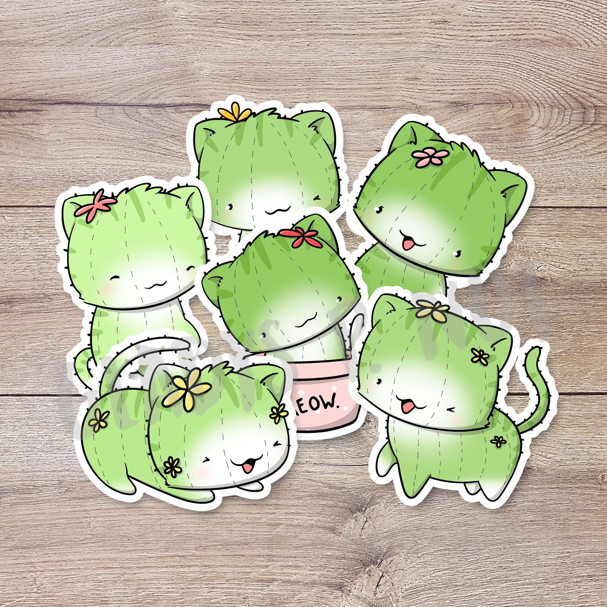 Stickerset - Cactus Cats | CutieSquad