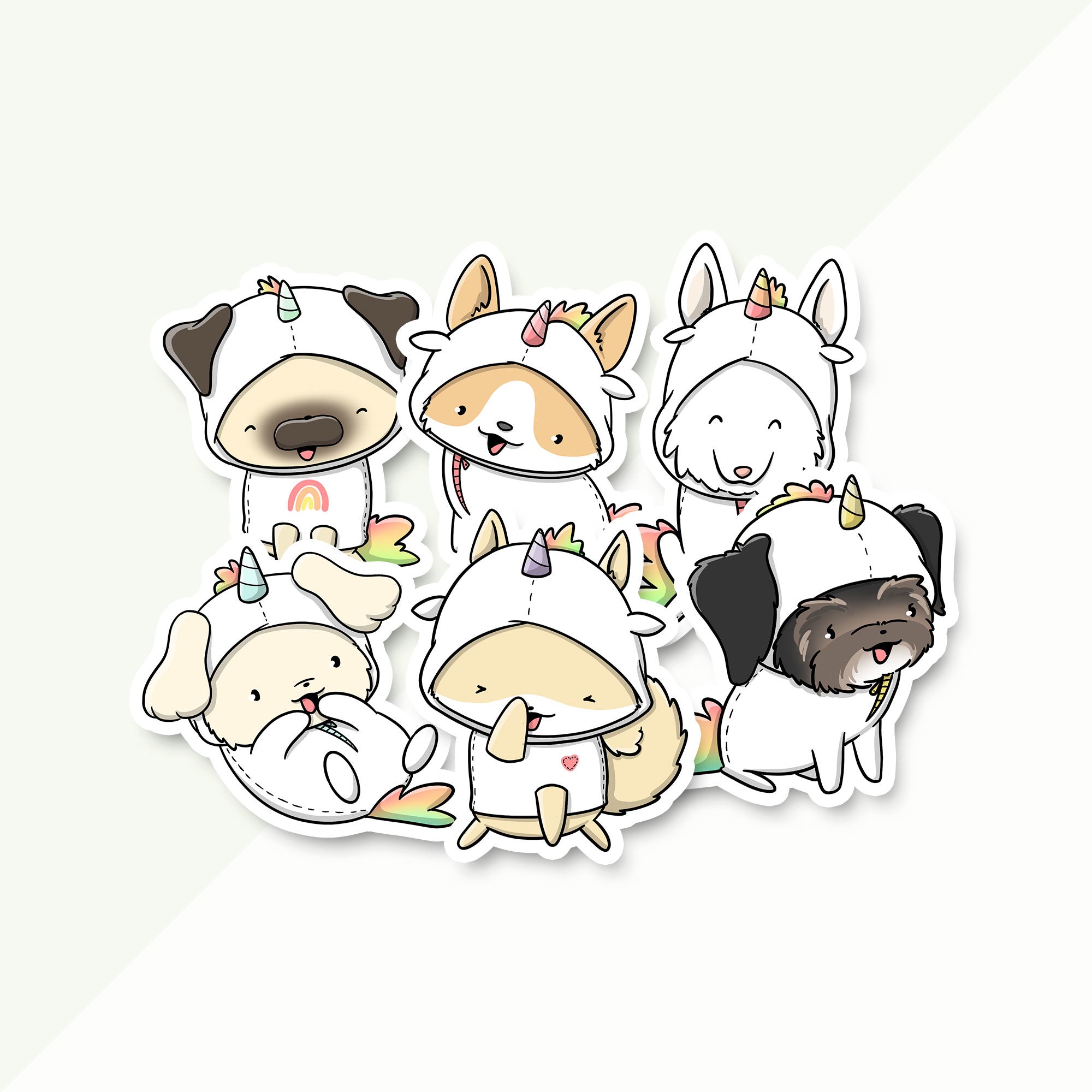 Stickerset - Dogs Unicorns (LIMITED!) | CutieSquad