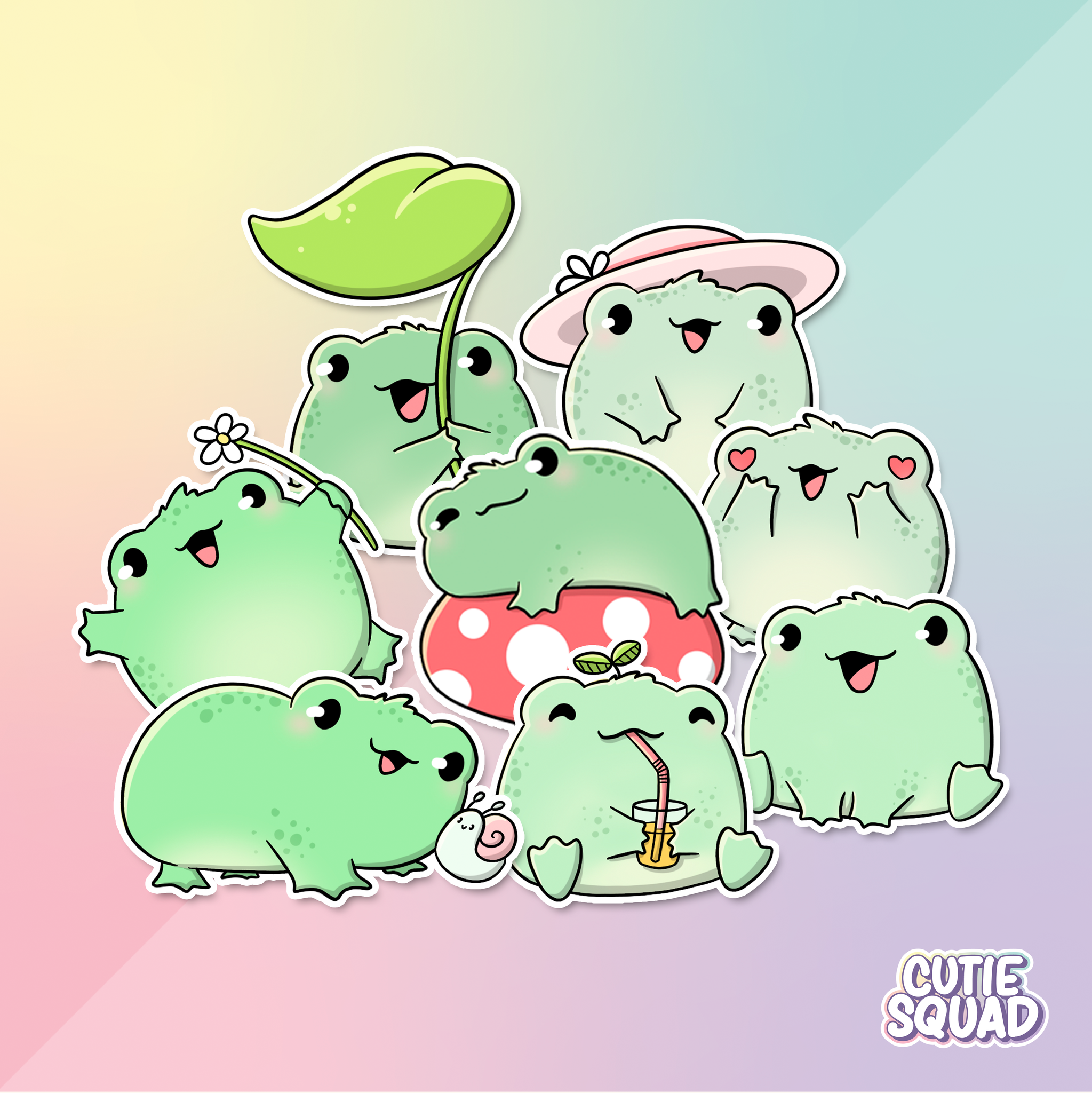 Stickerset - Frog Festival | CutieSquad