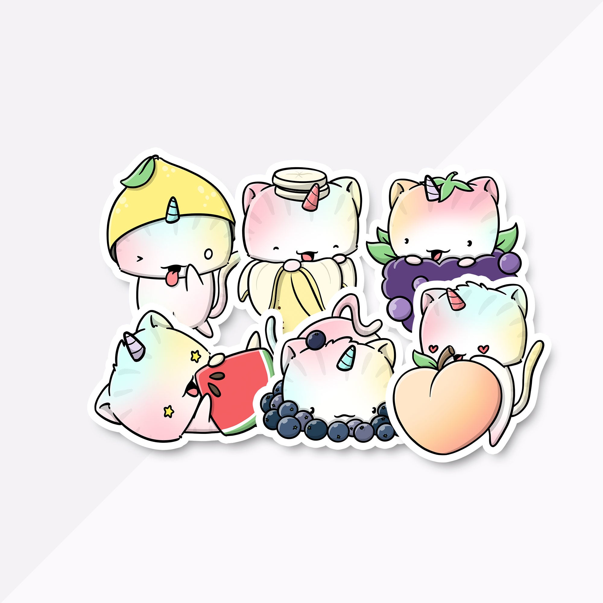 Stickerset - Fruit Cats (LIMITED!) | CutieSquad