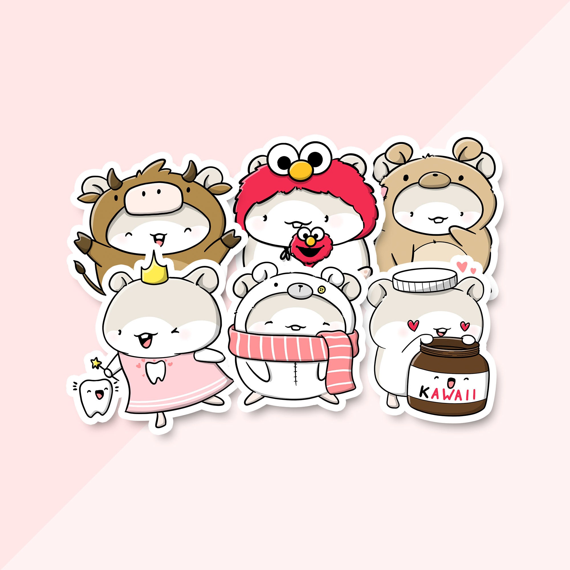 Stickerset - Hamsters in February (LIMITED!) | CutieSquad