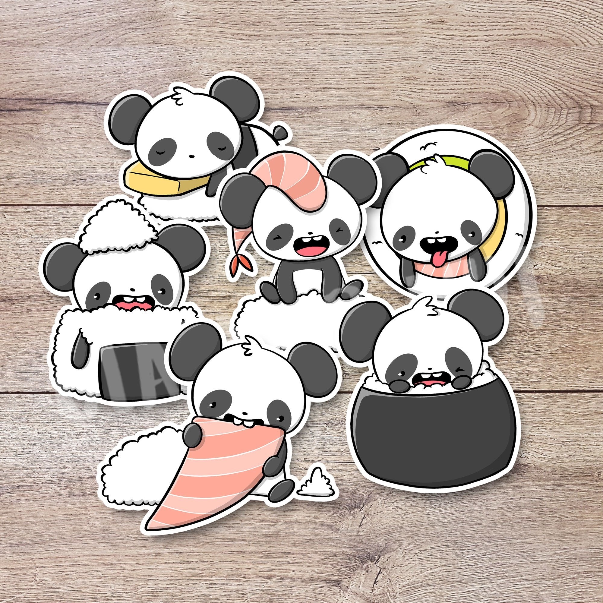 Stickerset - Pandas Sushi | CutieSquad