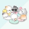 Stickerset - Pool float cats | CutieSquad