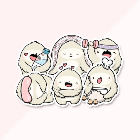 Stickerset - Selfcare Sloths (LIMITED!) | CutieSquad