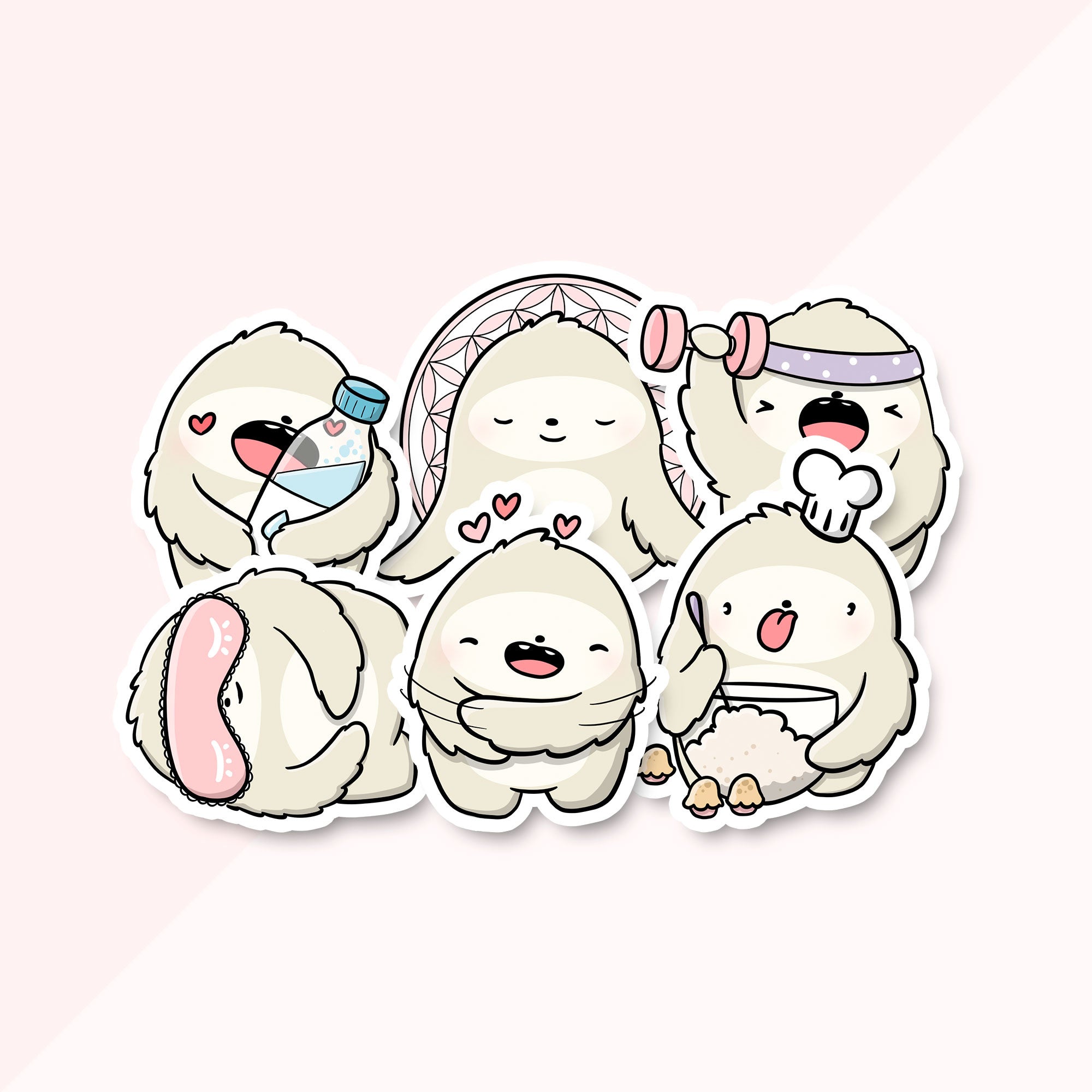 Stickerset - Selfcare Sloths (LIMITED!) | CutieSquad