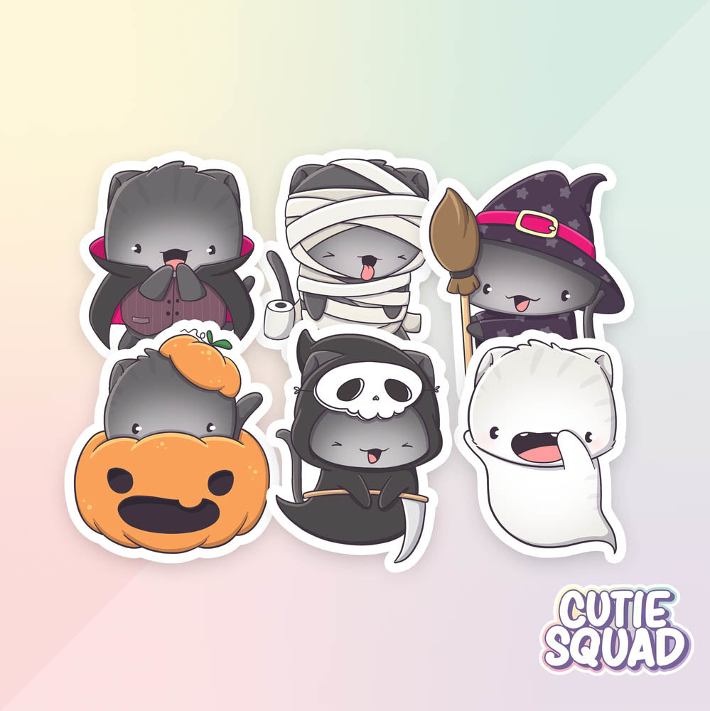 Stickerset - Spooky Cats | CutieSquad