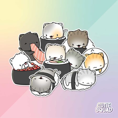 Stickerset - Sushi Cats | CutieSquad