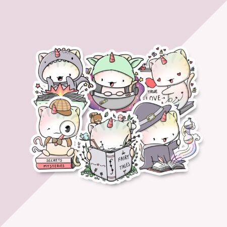 Stickerset - Unikitties Book Lovers (LIMITED!) | CutieSquad