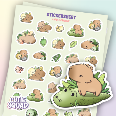 Stickervel - Capy & Friends | CutieSquad