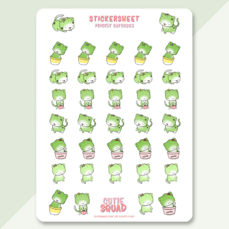 Stickervel - Cat Cactus | CutieSquad