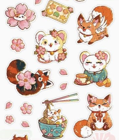 Stickervel Cherry Blossom Cuties - Stickii | Stickii