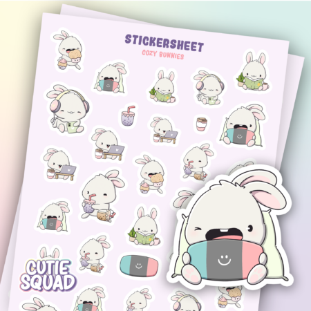 Stickervel Cozy Bunnies - CutieSquad | CutieSquad