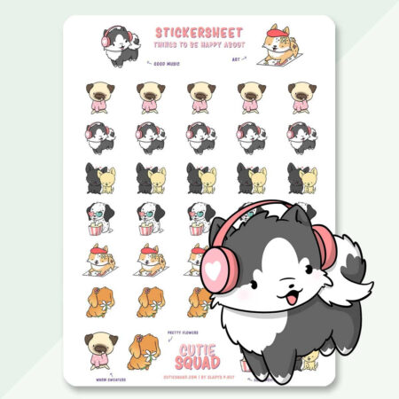Stickervel - Dogs & Things to be happy about (LIMITED!) | CutieSquad