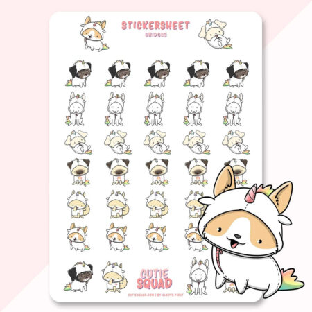 Stickervel - Dogs Unicorns (LIMITED!) | CutieSquad