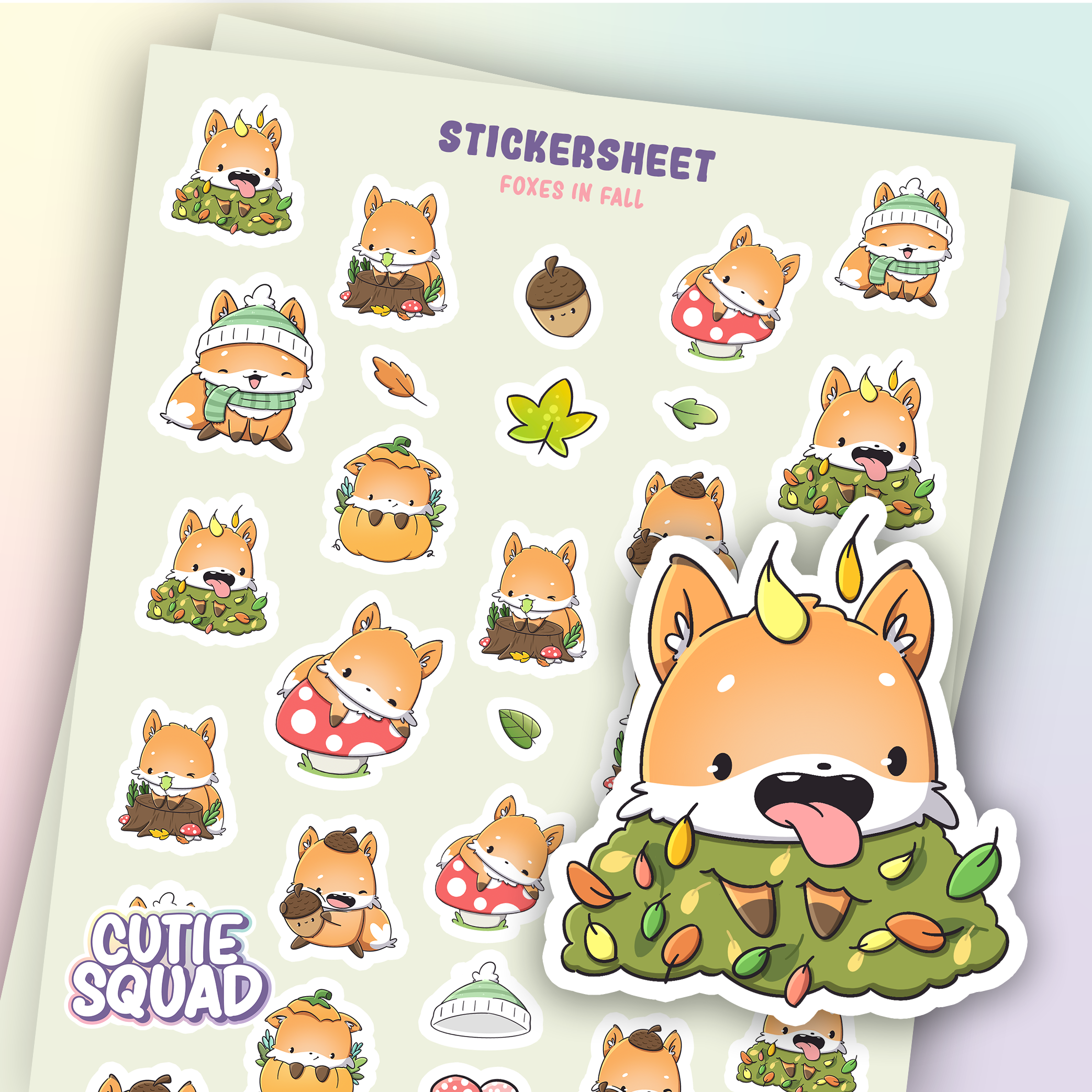 Stickervel Foxes in Fall II - CutieSquad | CutieSquad