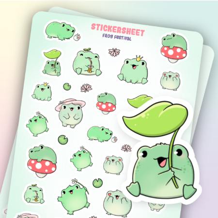 Stickervel - Frog Festival | CutieSquad