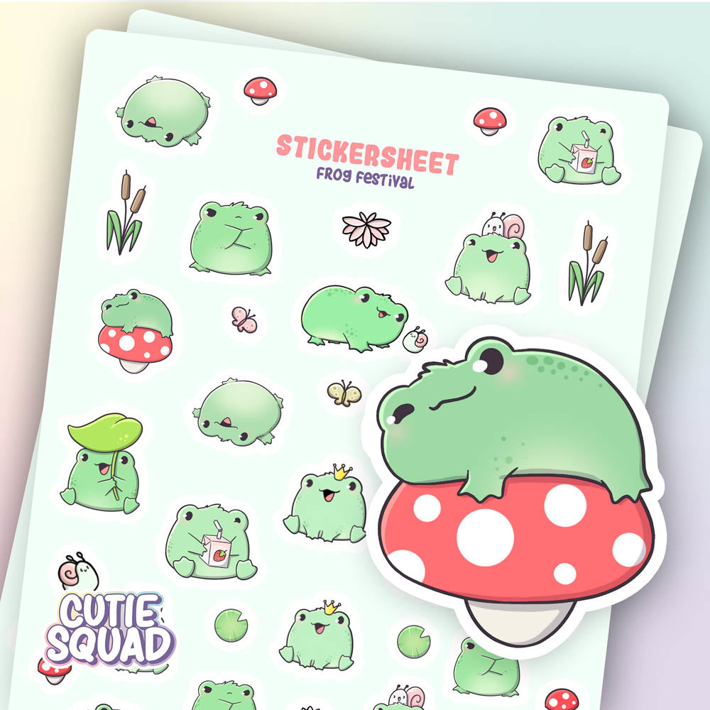 Stickervel- Frog Festival II | CutieSquad