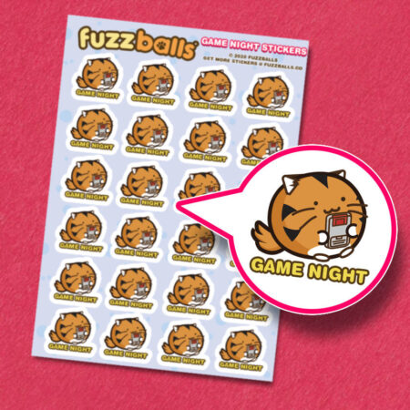 Stickervel Game night - Fuzzballs | Fuzzballs