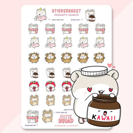 Stickervel - Hamster - February Holidays (LIMITED!) | CutieSquad