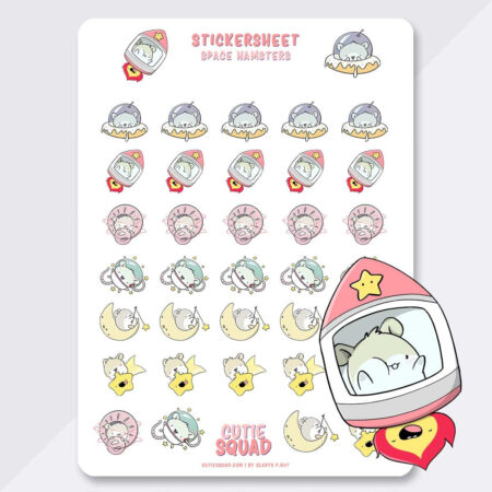 Stickervel - Hamsters in space | CutieSquad