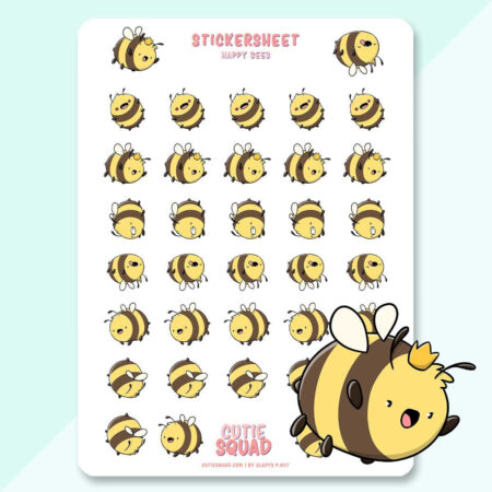 Stickervel - Happy bees (LIMITED!) | CutieSquad