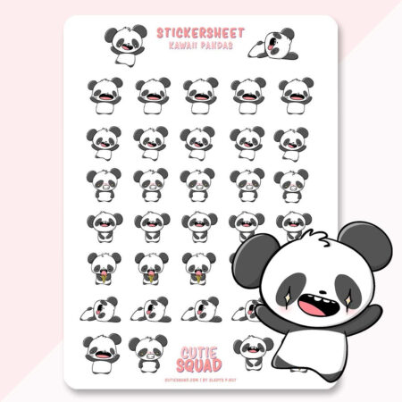 Stickervel - Kawaii Panda's | CutieSquad