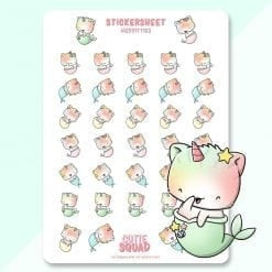 Stickervel - Mermaid Unikitties | CutieSquad