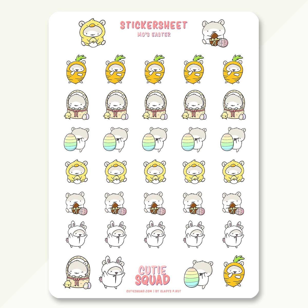 Stickervel - Mo's Easter (LIMITED!) | CutieSquad