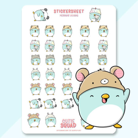 Stickervel - Penguin moods (LIMITED!) | CutieSquad