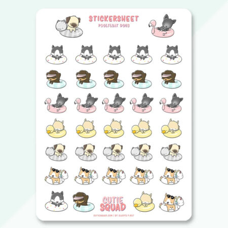 Stickervel - Poolfloat Dogs (LIMITED!) | CutieSquad