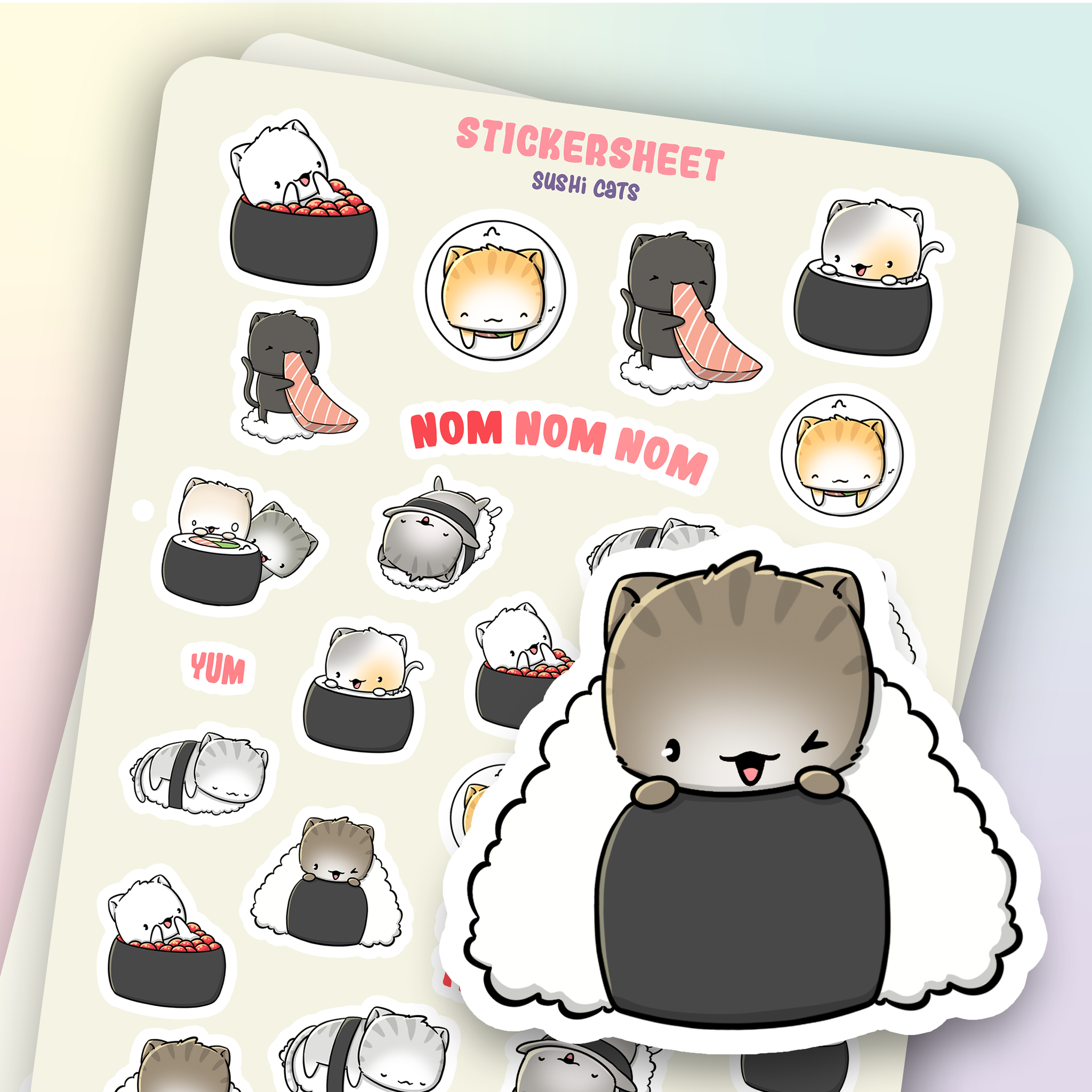 Stickervel - Sushi Cats | CutieSquad